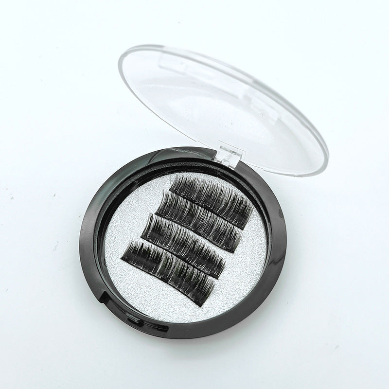 HKM-828435 Glue-Free Magnetic Eyelashes - Light, Soft, and Naturally Curled False Lashes (Two Pairs)