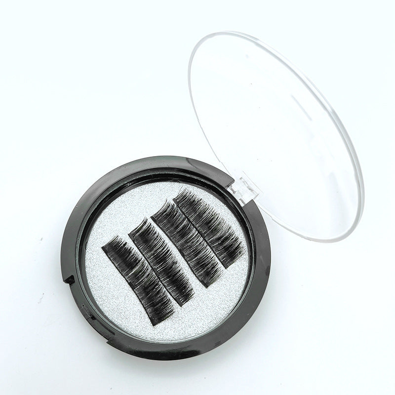HKM-828435 Glue-Free Magnetic Eyelashes - Light, Soft, and Naturally Curled False Lashes (Two Pairs)