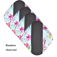 HKM-657363 Bamboo Charcoal Washable Sanitary Napkin - 6x20CM with Waterproof Fabric and Soft Inner Layer