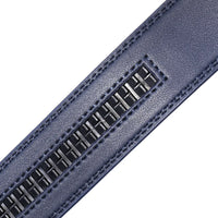 HKM-785939 Men's Casual 3.5CM Wide Blue Belt - Stylish & Versatile Accessory
