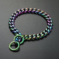 HKM-156115 Stainless Steel Titanium Steel Color Plating Pet Dog Chain - Various Sizes Available
