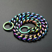 HKM-156115 Stainless Steel Titanium Steel Color Plating Pet Dog Chain - Various Sizes Available