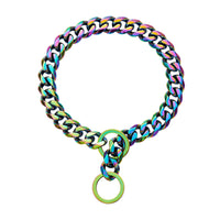 HKM-156115 Stainless Steel Titanium Steel Color Plating Pet Dog Chain - Various Sizes Available