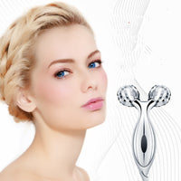 HKM-771987 V Facial Massager - Body Roller with Stainless Steel and ABS Resin, 135g