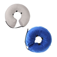 HKM-094675 Inflatable Pet Recovery Collar for Dogs and Cats - Soft Plush Adjustable Anti-Bite and Anti-Lick Design
