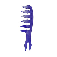 HKM-820051 Double-Sided Retro Oil Hair Comb in Blue, Black, Gold - Versatile Styling Tool