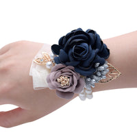 HKM-135059 Elegant Wrist Flower for Weddings - Beautiful Cloth Souvenir for Bridesmaids and Korean Bride Headdress