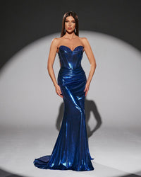 HKM-403923 Elegant Blue Evening Gown for Women - EZ25209