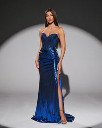 HKM-403923 Elegant Blue Evening Gown for Women - EZ25209