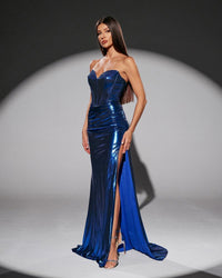 HKM-403923 Elegant Blue Evening Gown for Women - EZ25209