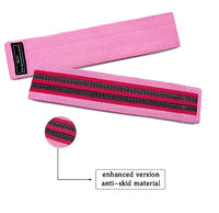 HKM-753363 Fabric Resistance Bands Set for Fitness - Lake Blue (Weak), Pink (Medium), Purple (Strong) - 76x8cm