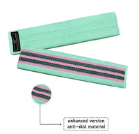HKM-753363 Fabric Resistance Bands Set for Fitness - Lake Blue (Weak), Pink (Medium), Purple (Strong) - 76x8cm