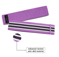 HKM-753363 Fabric Resistance Bands Set for Fitness - Lake Blue (Weak), Pink (Medium), Purple (Strong) - 76x8cm