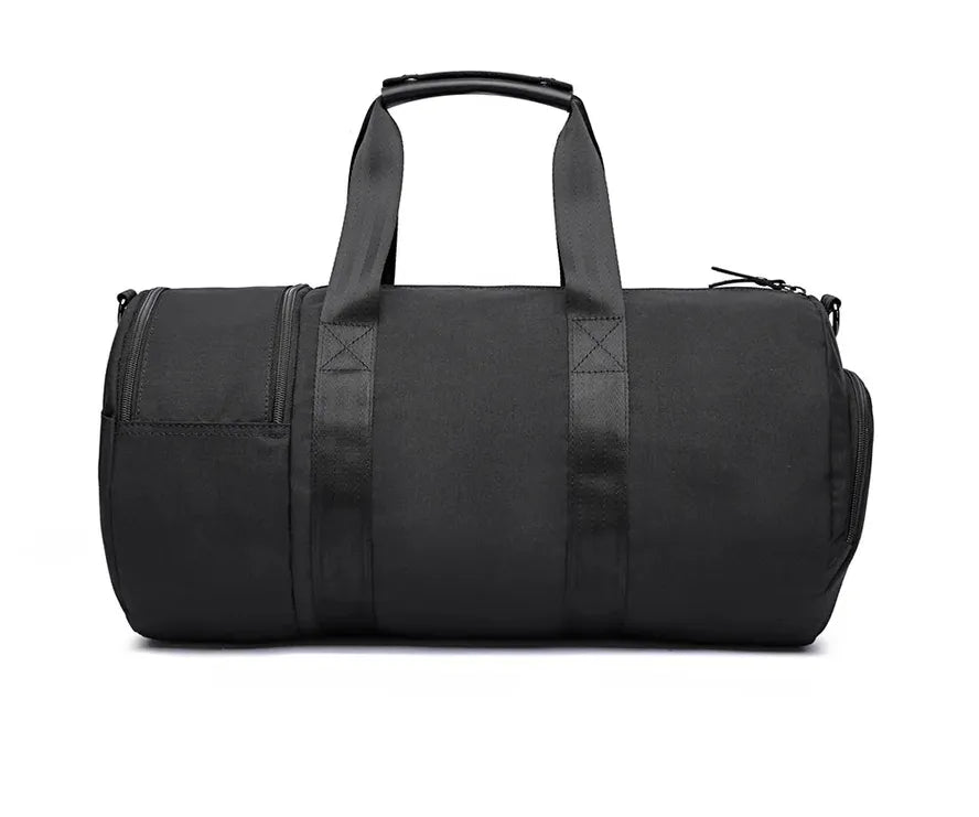 HKM-482835 Retro Waterproof Fitness Travel Bag - Heavy Duty Waxed Canvas and Leather Accents, Multiple Colours Available