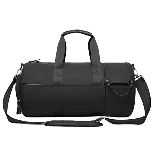 HKM-482835 Retro Waterproof Fitness Travel Bag - Heavy Duty Waxed Canvas and Leather Accents, Multiple Colours Available