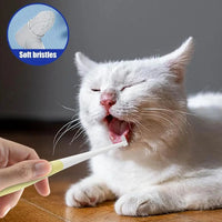 HKM-594387 Cat and Small Dog Toothbrush with Soft Bristles and Anti-Slip Handle for Safe Oral Care