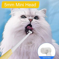 HKM-594387 Cat and Small Dog Toothbrush with Soft Bristles and Anti-Slip Handle for Safe Oral Care
