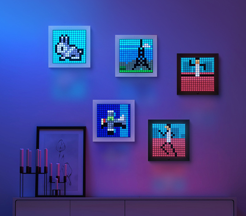 KTX-725203 Bluetooth LED Photo Frame with Clock Display and Ambient Lighting