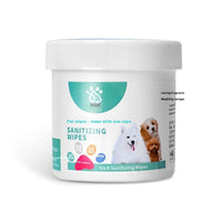 HKM-972691 Pet Cleaning Wipes with Aloe Vera - 150 Tablets for Eyes, Ears, and Body Care