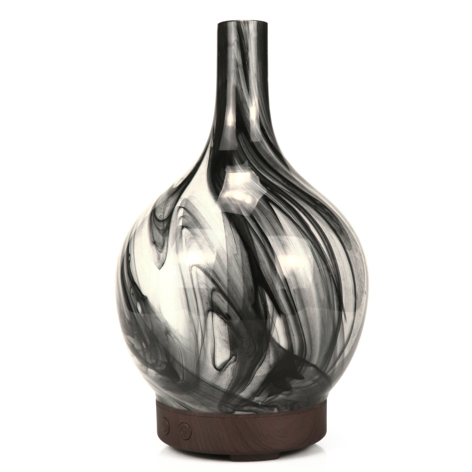 HKM-130643 Colorful Ultrasonic Glass Aroma Diffuser - Vase Shape, Household Use, 1L Capacity, Quiet Operation, Multiple Color Options