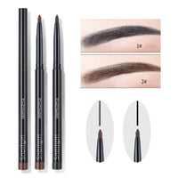 HKM-659987 Auto-Rotating Eyebrow Pencil and Eyeliner Pen - One-Stroke Application, Black & Coffee Colors, Pack of 12