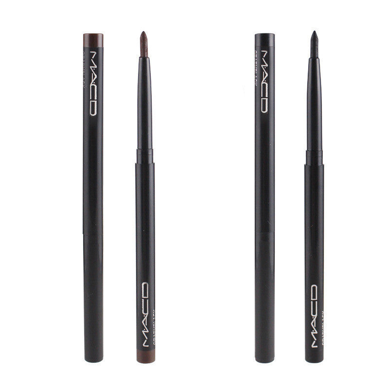 HKM-659987 Auto-Rotating Eyebrow Pencil and Eyeliner Pen - One-Stroke Application, Black & Coffee Colors, Pack of 12