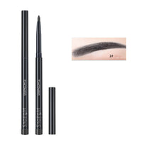 HKM-659987 Auto-Rotating Eyebrow Pencil and Eyeliner Pen - One-Stroke Application, Black & Coffee Colors, Pack of 12