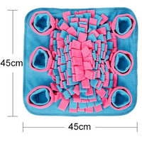 HKM-042451 Snuffle Mat for Dogs - Fleece, 45x45x5cm - Encourages Sniffing, Reduces Anxiety, and Promotes Slow Eating