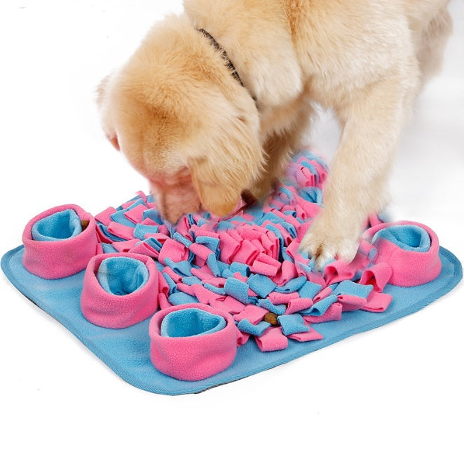 HKM-042451 Snuffle Mat for Dogs - Fleece, 45x45x5cm - Encourages Sniffing, Reduces Anxiety, and Promotes Slow Eating