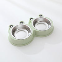 HKM-431891 Stainless Steel Double Bowl for Cats and Dogs - Versatile Pet Feeding and Drinking Utensils