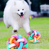 HKM-005587 Interactive Flashing Dog Chew Balls with Bells - Colorful, Bite-Resistant Toys for All Dog Sizes