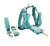 HKM-729619 Soft Velvet Dog Collar with Matching Accessories - Adjustable Sizes XS to XL