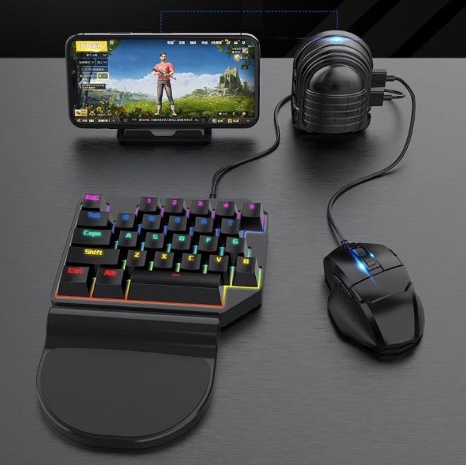 KTX-959443 Bluetooth Mouse and Keyboard Converter with Stand for Mobile Gaming and Tablet PC Use