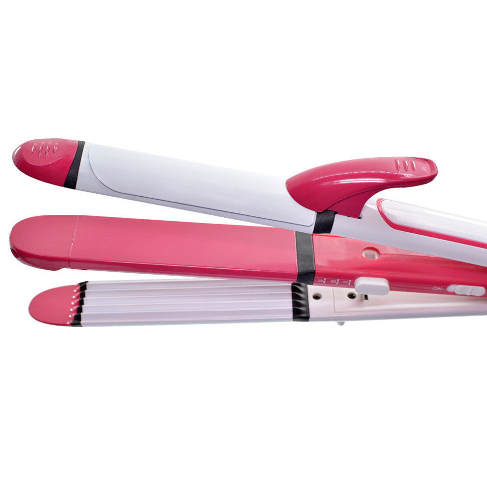 HKM-175635 3-in-1 Hair Straightener with Tourmaline Ceramic Technology and Constant 200° Temperature