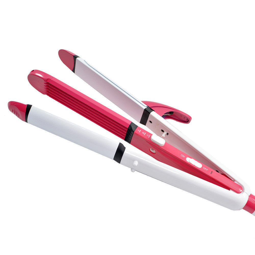 HKM-175635 3-in-1 Hair Straightener with Tourmaline Ceramic Technology and Constant 200° Temperature
