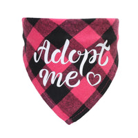 HKM-947667 Cotton Triangle Scarf for Dogs and Cats - Suitable for Neck Size 20-42cm - Available in Red, Blue, and Rose Red Plaid Designs