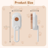 HKM-462355 3-in-1 Cat Steam Brush with Foldable Handle for Pet Grooming, Cleaning, and Massage - Ideal for Cats and Dogs