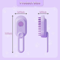 HKM-462355 3-in-1 Cat Steam Brush with Foldable Handle for Pet Grooming, Cleaning, and Massage - Ideal for Cats and Dogs