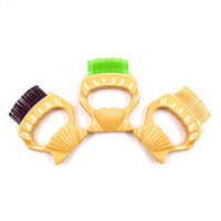 HKM-215571 Pet Grooming Shell Shaped Comb Brush for Dogs and Cats - Hair Remover Tool for Loose Fur and Massage