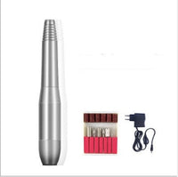 HKM-141715 Versatile Electric Nail Drill Manicure Machine with 6 Metal Bits and Abrasive Belts for Home and Salon Use