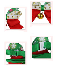 HKM-251283 Snowflake Pattern Dog Bow Tie Collar for Christmas Dress Up
