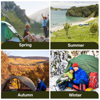 HKM-290451 Heated Sleeping Bag with 5 Heating Areas and 3 Adjustable Temperature Settings for All-Season Outdoor Use