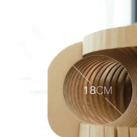 HKM-805843 Corrugated Paper Cat Tunnel and Scratcher with Integrated Resting Space