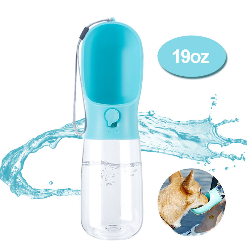 HKM-899347 Large Capacity Portable Pet Water Bottle for Outdoor Travel - 550ML Plastic Design