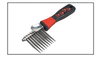 HKM-574867 Stainless Steel Pet Knot Comb for Efficient Dog Hair Removal - Red, 18 x 4.5 cm