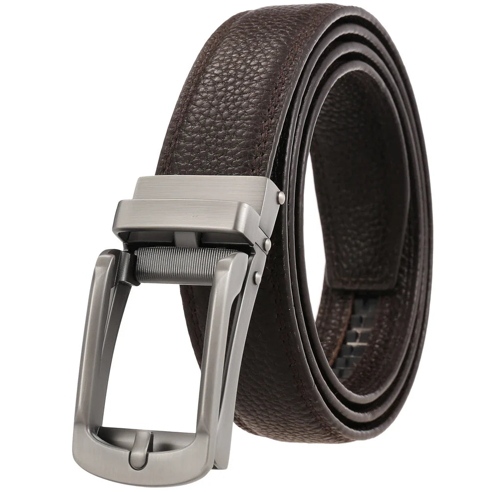 HKM-479827 Men's Designer Leather Cowboy Belt - Model LY33-23426-5