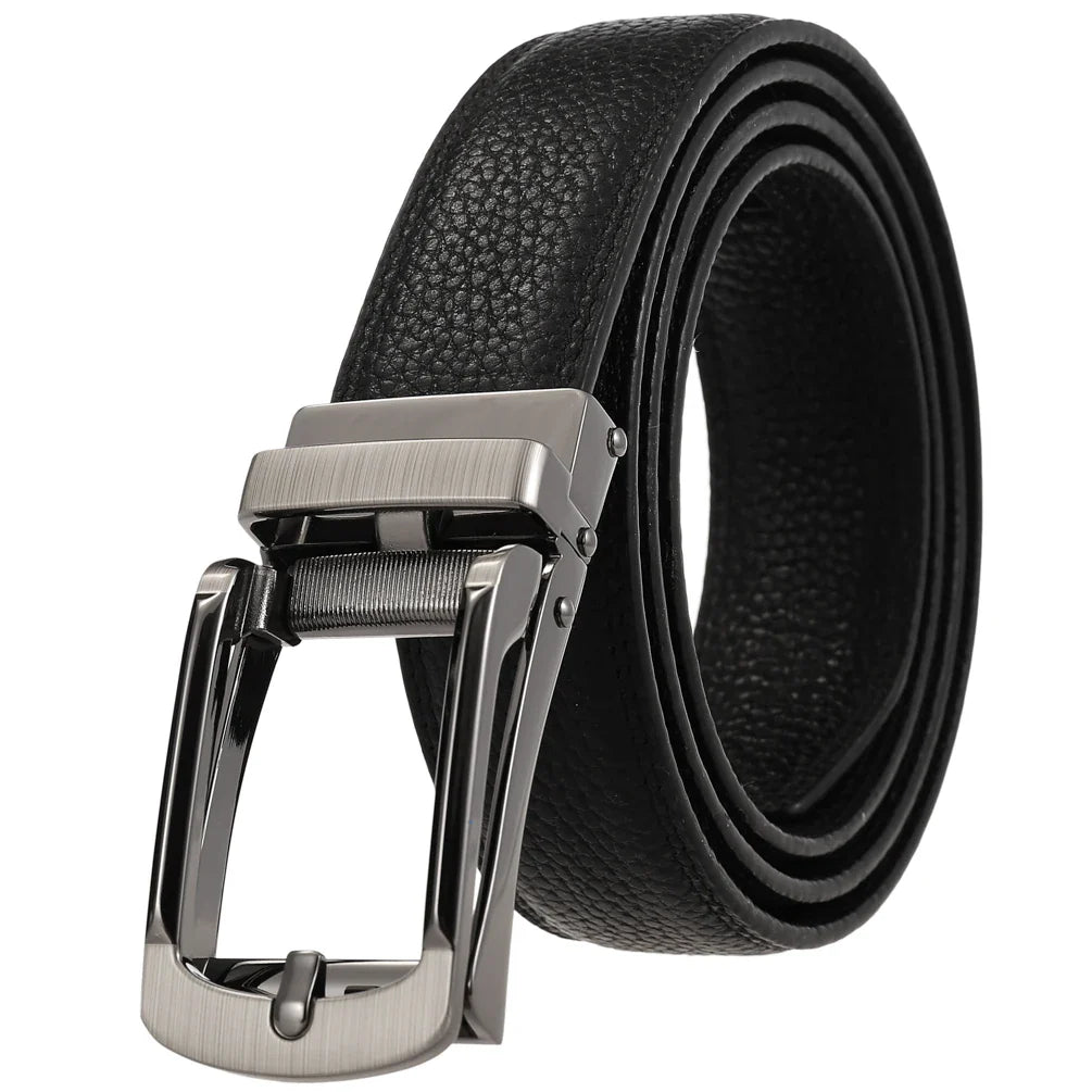 HKM-479827 Men's Designer Leather Cowboy Belt - Model LY33-23426-5