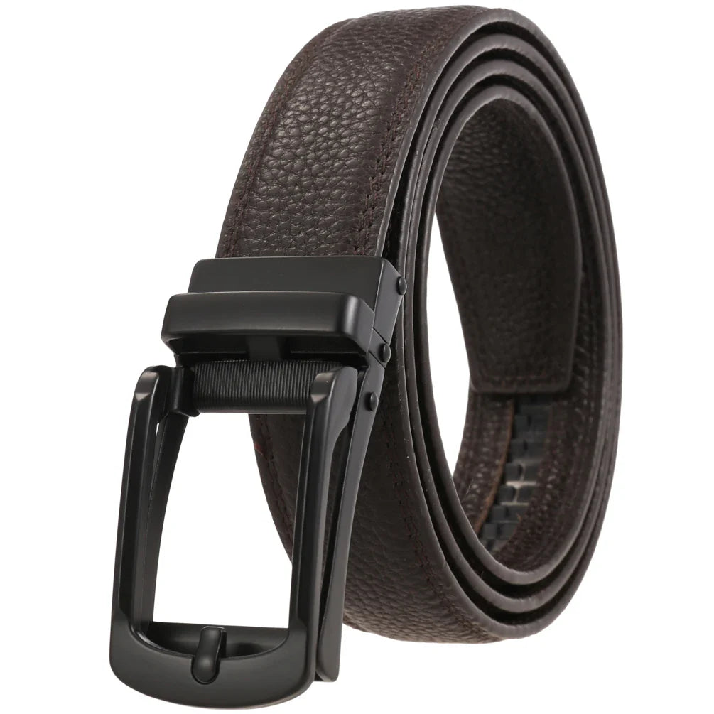 HKM-479827 Men's Designer Leather Cowboy Belt - Model LY33-23426-5