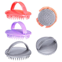 HKM-042195 Scalp Cleansing Dandruff Shampoo Brush - Lightweight PP Material, Available in Purple, Red, and Gray