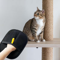 HKM-229075 Dual-Sided Pet Hair Removal Gloves with Electrostatic Bristles for Effective Fur Cleaning